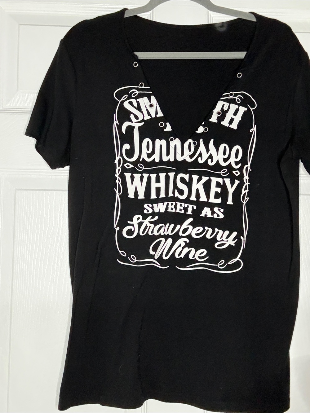 Amazon Black V-Neck Women's Tennessee Whiskey Graphic Tee